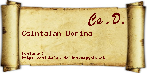 Csintalan Dorina névjegykártya