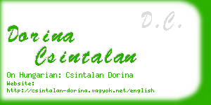 dorina csintalan business card